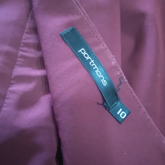 Portman's burgundy pencil skirt AU 10 - Picture 3 of 8